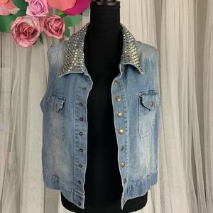 Jean Studded Vest